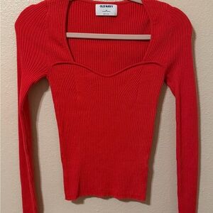 Old Navy Women's Scarlet Long Sleeve Top